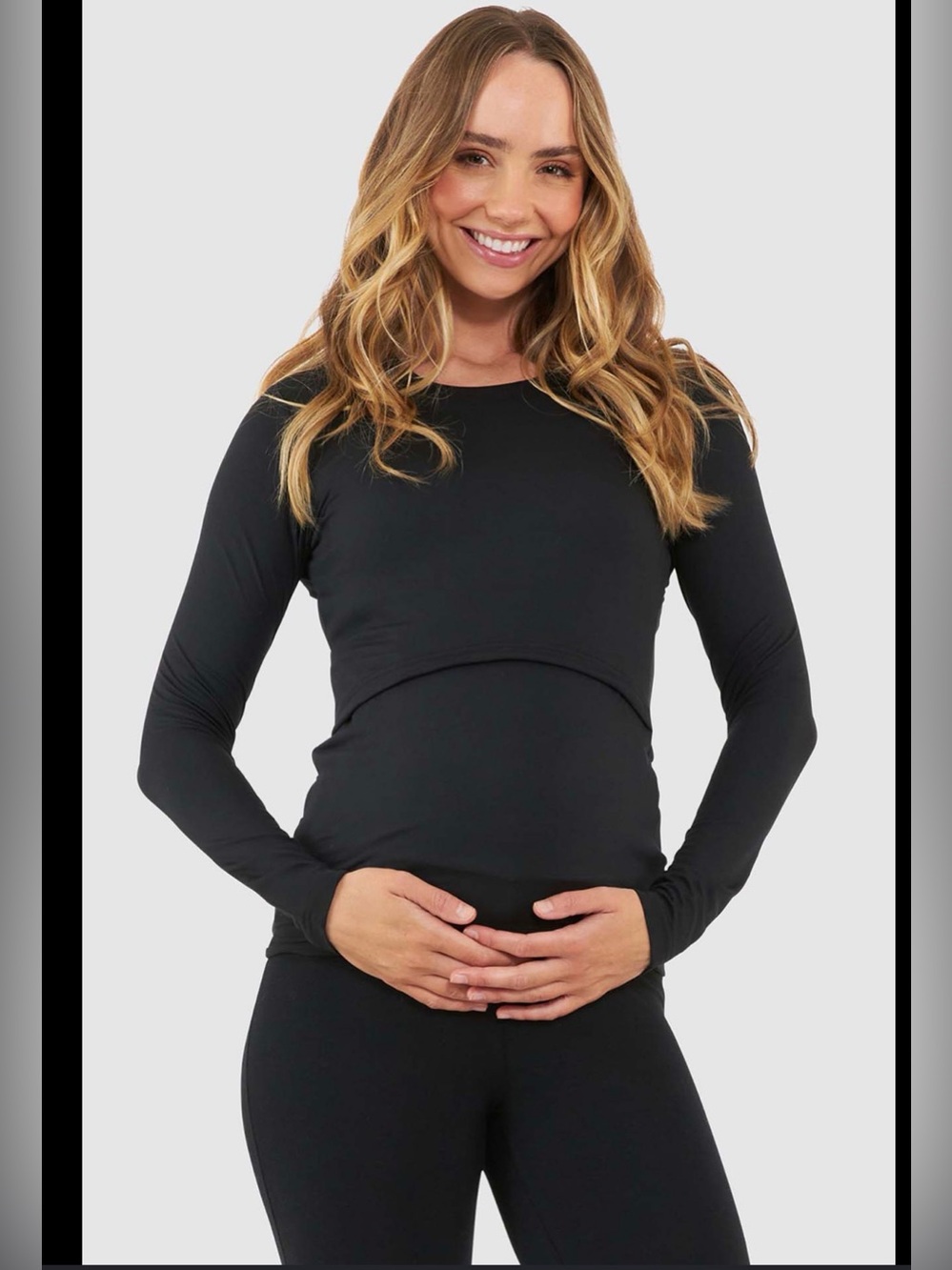 Ripe The Luxe Knit Nursing Top Black , size M
